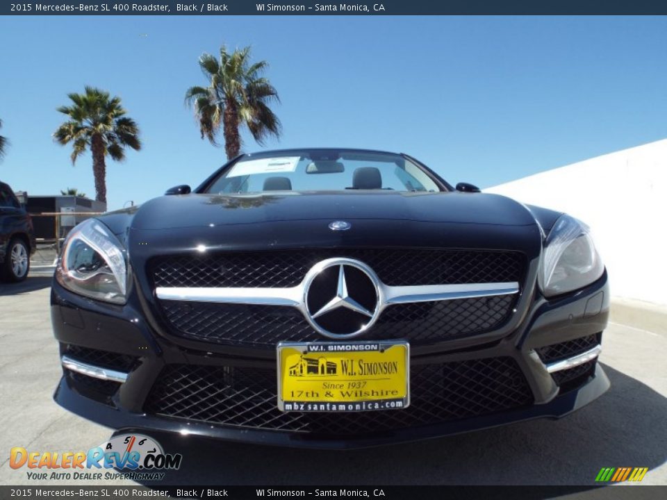2015 Mercedes-Benz SL 400 Roadster Black / Black Photo #2