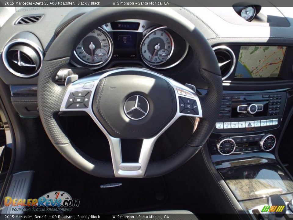 2015 Mercedes-Benz SL 400 Roadster Black / Black Photo #6