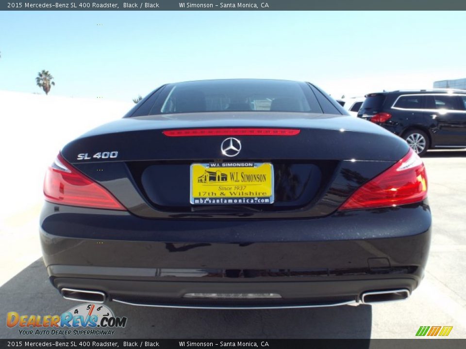 2015 Mercedes-Benz SL 400 Roadster Black / Black Photo #9