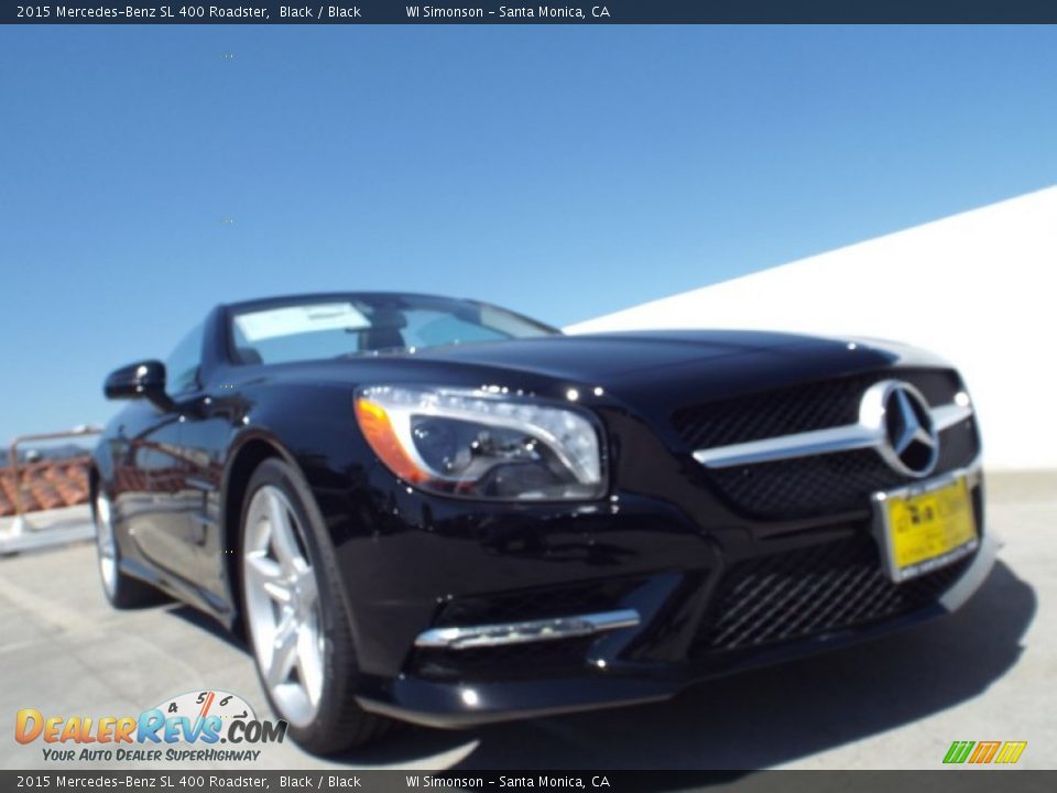 2015 Mercedes-Benz SL 400 Roadster Black / Black Photo #11