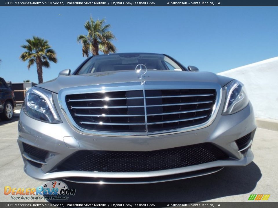 2015 Mercedes-Benz S 550 Sedan Palladium Silver Metallic / Crystal Grey/Seashell Grey Photo #2