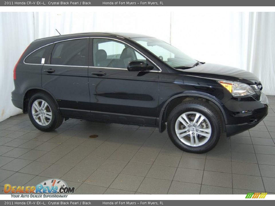 2011 Honda CR-V EX-L Crystal Black Pearl / Black Photo #6