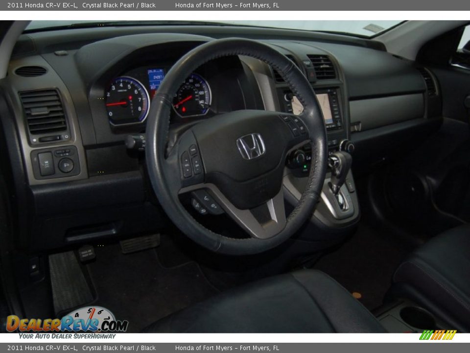 2011 Honda CR-V EX-L Crystal Black Pearl / Black Photo #13