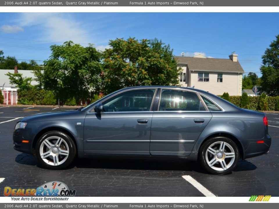 2006 Audi A4 2.0T quattro Sedan Quartz Gray Metallic / Platinum Photo #4