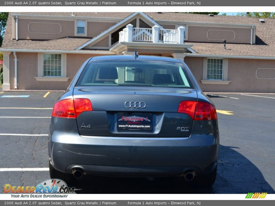 2006 Audi A4 2.0T quattro Sedan Quartz Gray Metallic / Platinum Photo #6