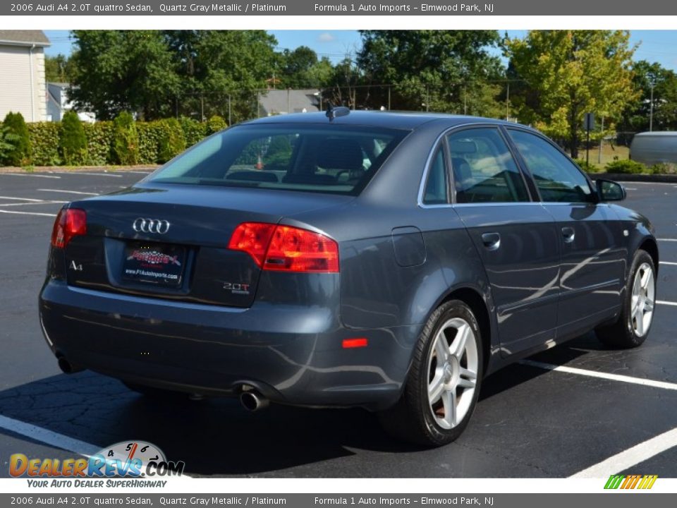 2006 Audi A4 2.0T quattro Sedan Quartz Gray Metallic / Platinum Photo #7