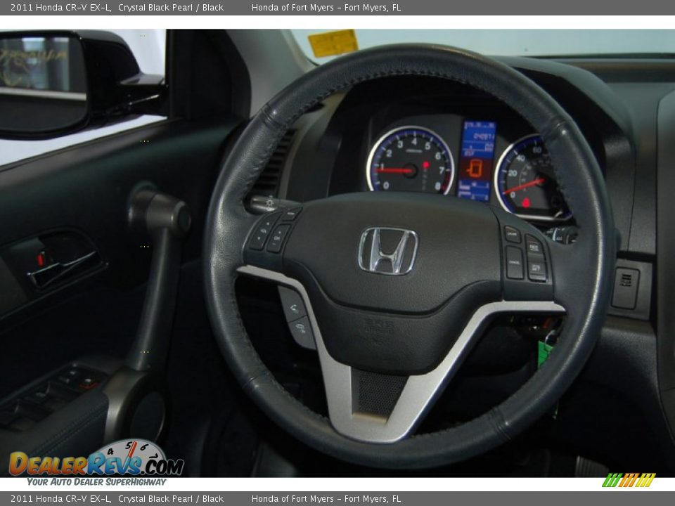 2011 Honda CR-V EX-L Crystal Black Pearl / Black Photo #31