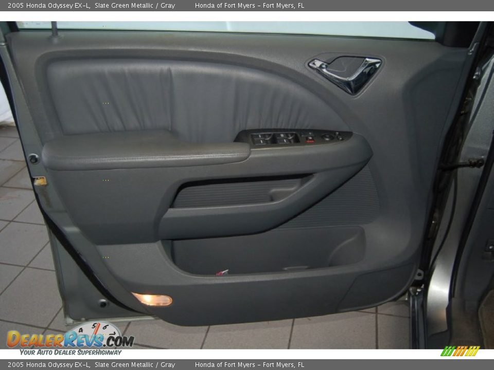2005 Honda Odyssey EX-L Slate Green Metallic / Gray Photo #12