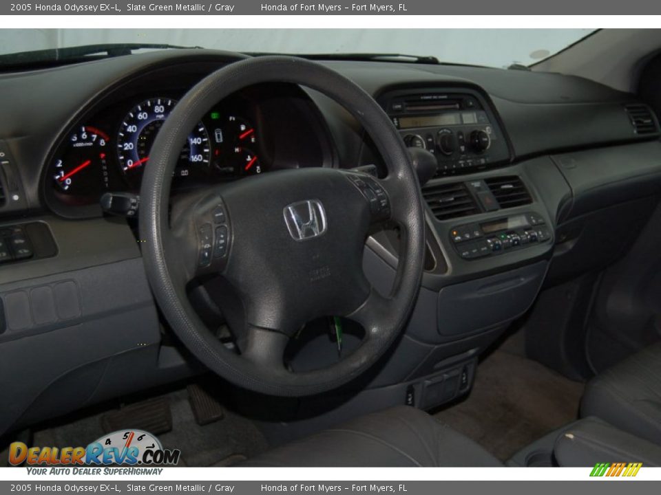 2005 Honda Odyssey EX-L Slate Green Metallic / Gray Photo #13