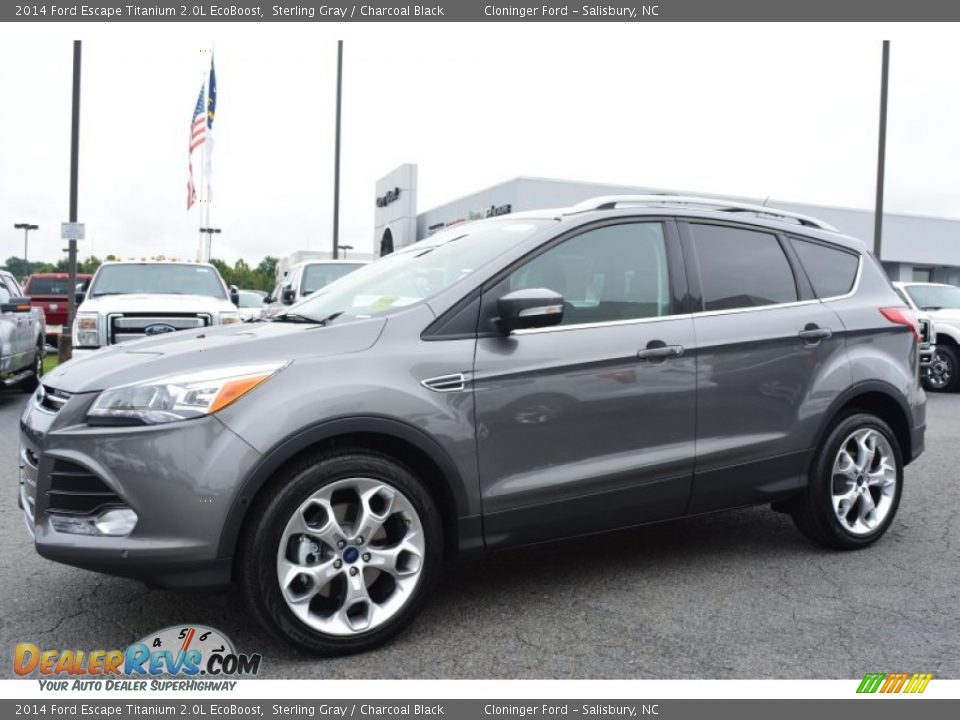 2014 Ford Escape Titanium 2.0L EcoBoost Sterling Gray / Charcoal Black Photo #3