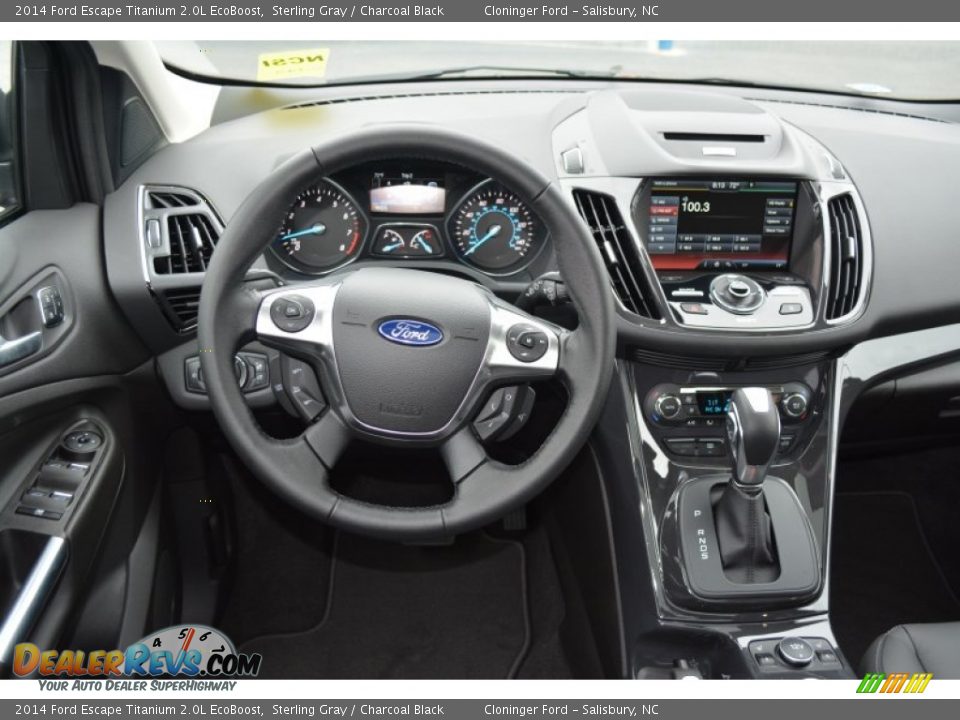 2014 Ford Escape Titanium 2.0L EcoBoost Sterling Gray / Charcoal Black Photo #12