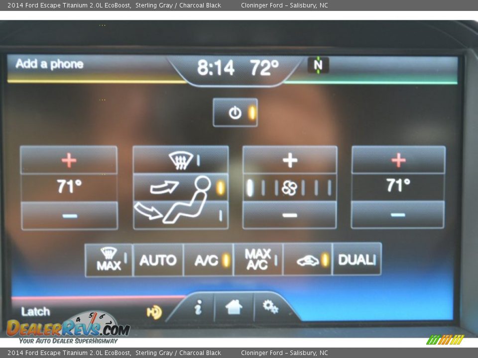 2014 Ford Escape Titanium 2.0L EcoBoost Sterling Gray / Charcoal Black Photo #16