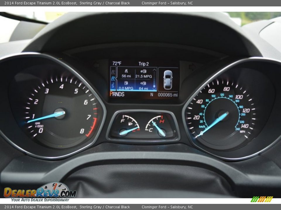 2014 Ford Escape Titanium 2.0L EcoBoost Sterling Gray / Charcoal Black Photo #28