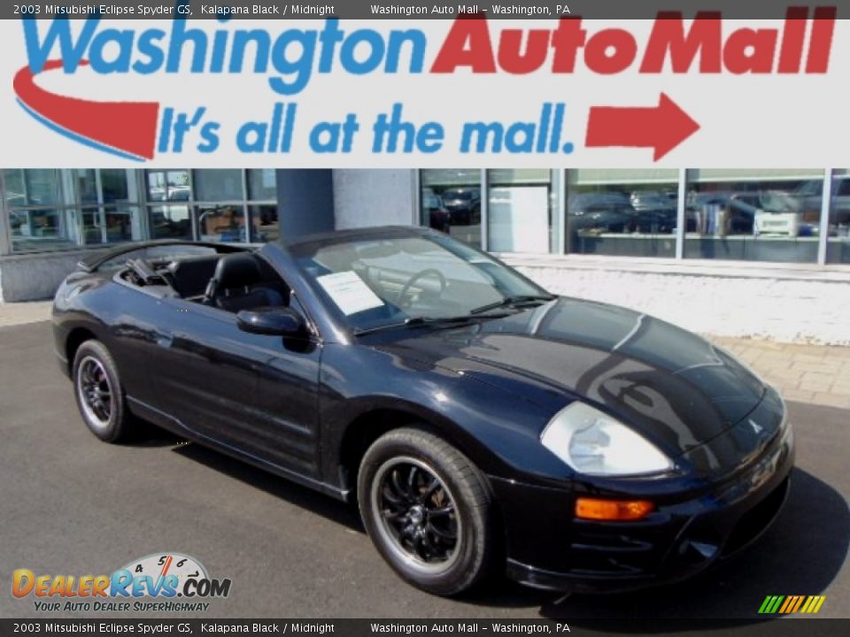 2003 Mitsubishi Eclipse Spyder GS Kalapana Black / Midnight Photo #1