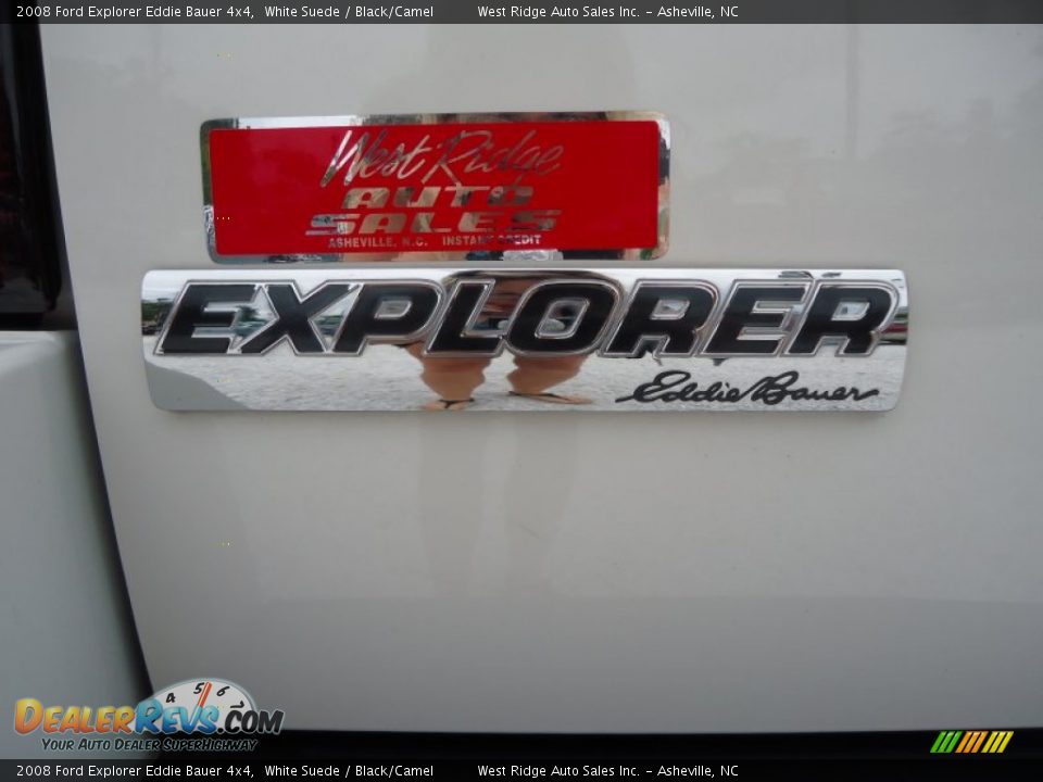 2008 Ford Explorer Eddie Bauer 4x4 White Suede / Black/Camel Photo #9