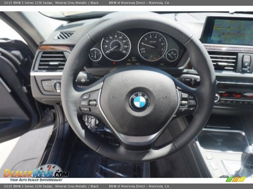 2015 BMW 3 Series 328i Sedan Mineral Grey Metallic / Black Photo #9