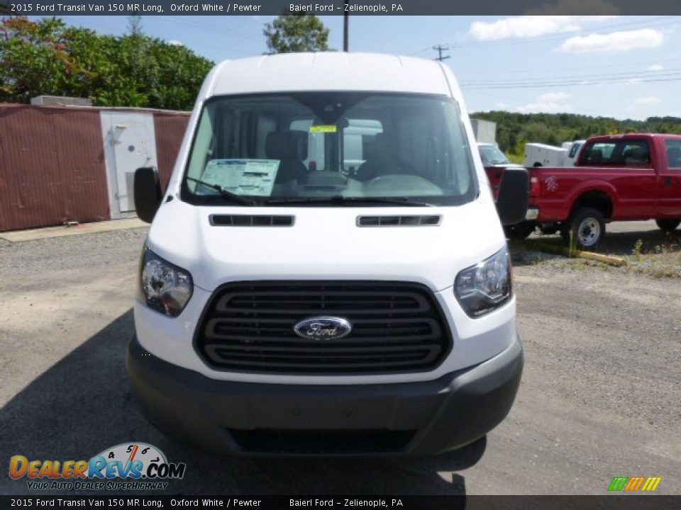 2015 Ford Transit Van 150 MR Long Oxford White / Pewter Photo #3