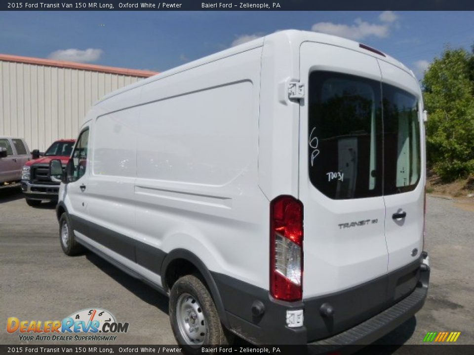 2015 Ford Transit Van 150 MR Long Oxford White / Pewter Photo #6