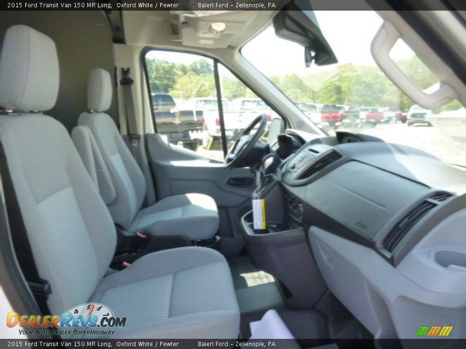 2015 Ford Transit Van 150 MR Long Oxford White / Pewter Photo #10