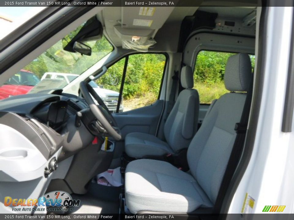 2015 Ford Transit Van 150 MR Long Oxford White / Pewter Photo #13