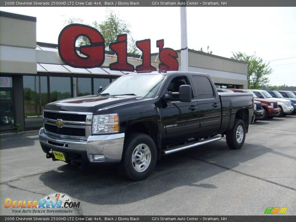 2008 Chevrolet Silverado 2500HD LTZ Crew Cab 4x4 Black / Ebony Black Photo #1