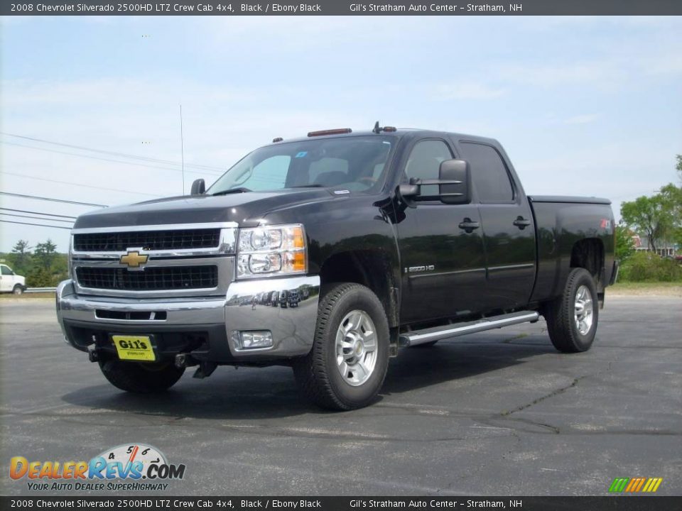 2008 Chevrolet Silverado 2500HD LTZ Crew Cab 4x4 Black / Ebony Black Photo #3