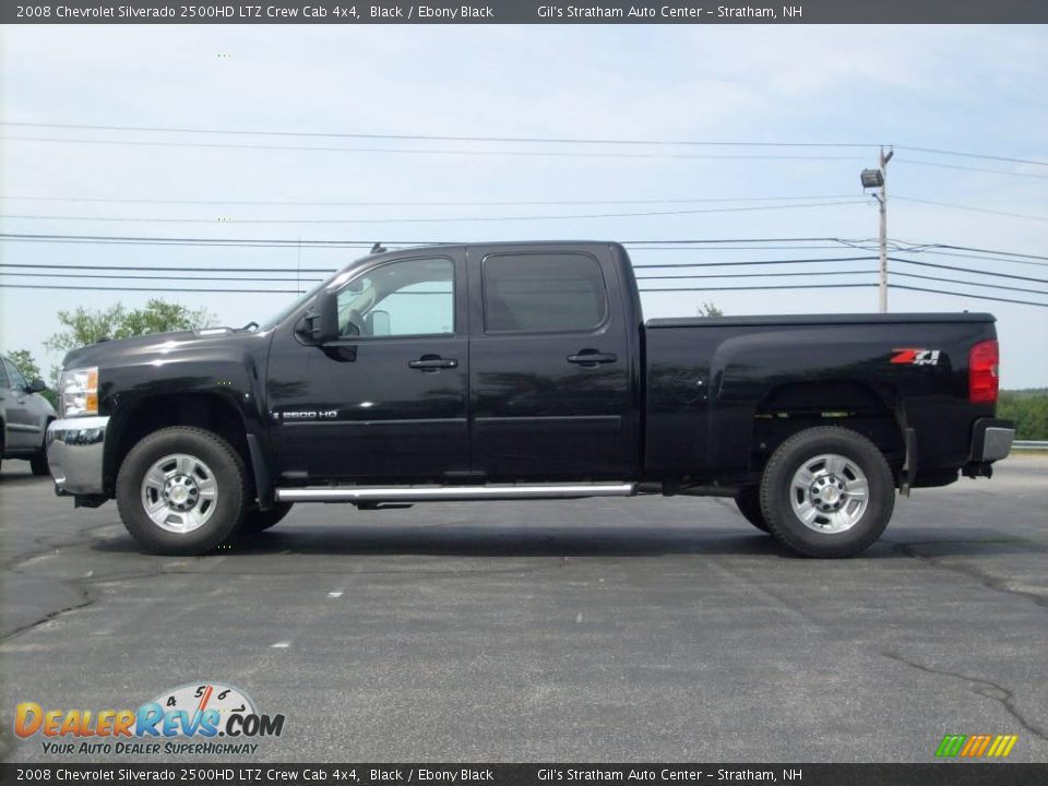 2008 Chevrolet Silverado 2500HD LTZ Crew Cab 4x4 Black / Ebony Black Photo #4