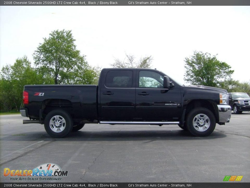 2008 Chevrolet Silverado 2500HD LTZ Crew Cab 4x4 Black / Ebony Black Photo #9