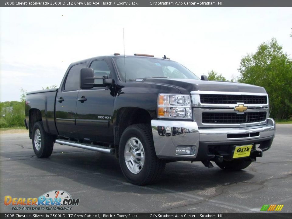 2008 Chevrolet Silverado 2500HD LTZ Crew Cab 4x4 Black / Ebony Black Photo #10