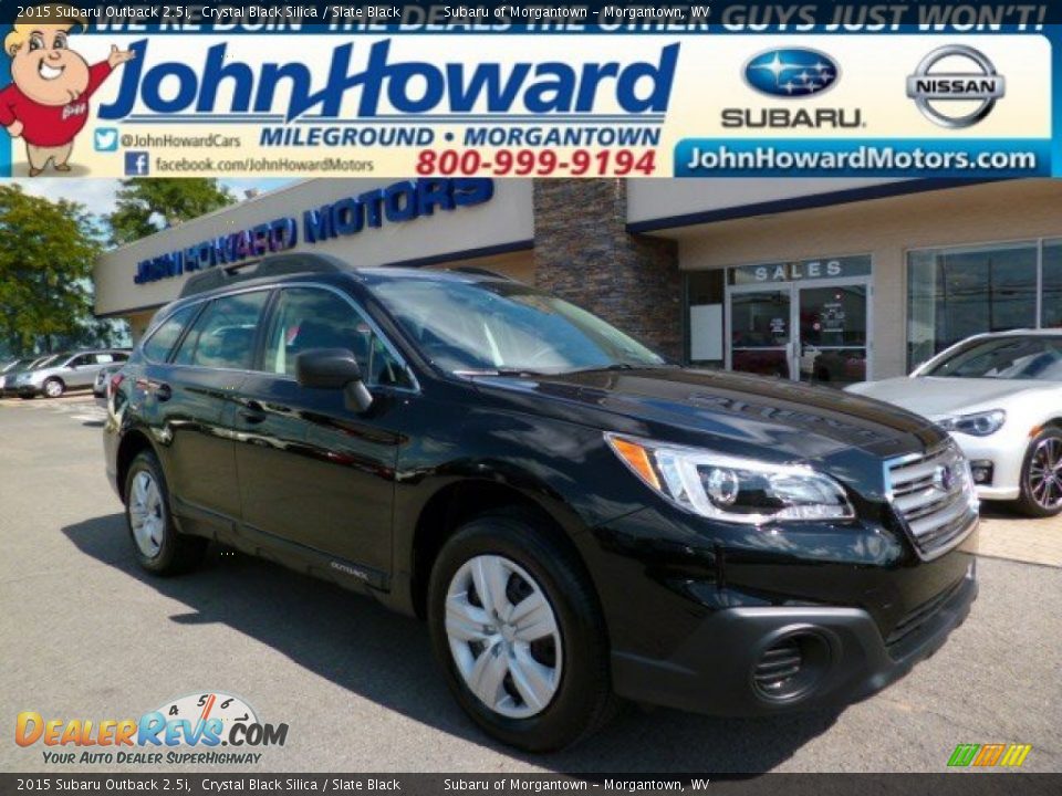 2015 Subaru Outback 2.5i Crystal Black Silica / Slate Black Photo #1
