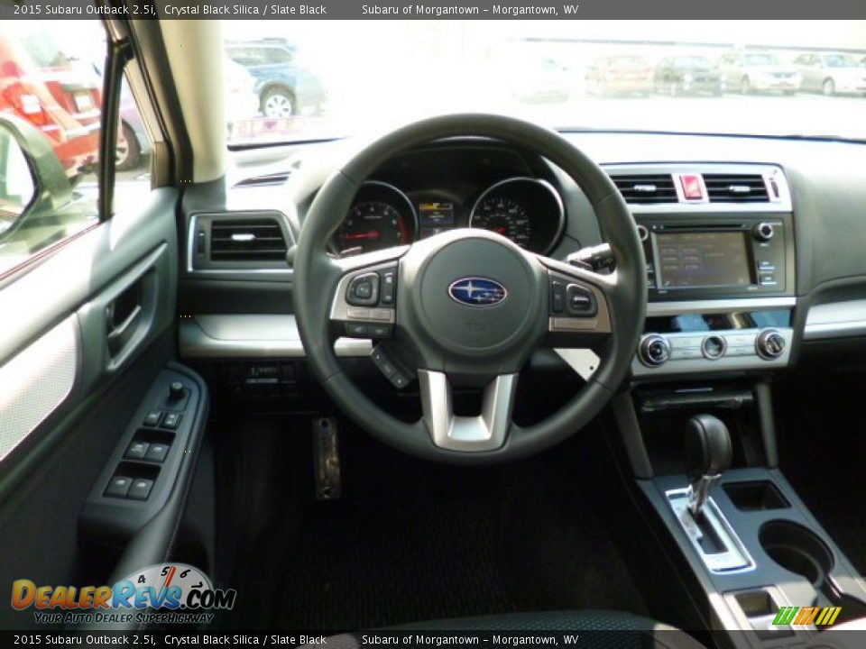 2015 Subaru Outback 2.5i Crystal Black Silica / Slate Black Photo #14