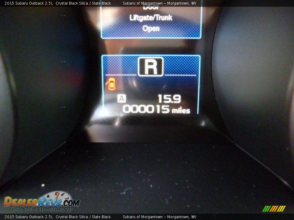 2015 Subaru Outback 2.5i Crystal Black Silica / Slate Black Photo #20