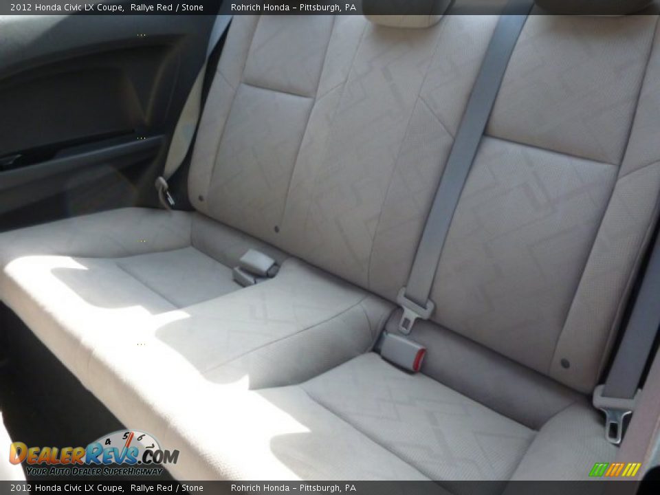 2012 Honda Civic LX Coupe Rallye Red / Stone Photo #5