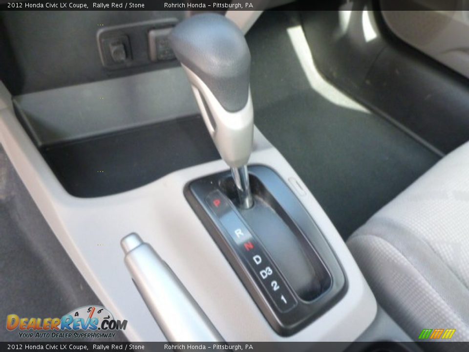 2012 Honda Civic LX Coupe Rallye Red / Stone Photo #7