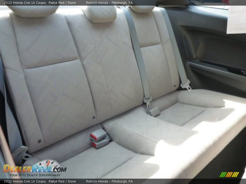 2012 Honda Civic LX Coupe Rallye Red / Stone Photo #17