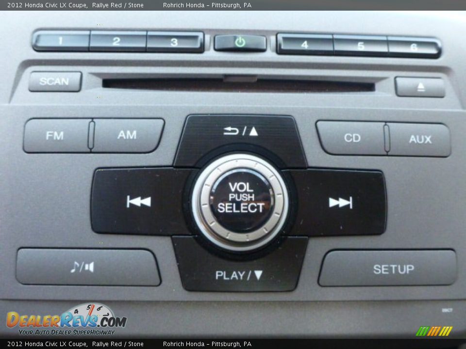 2012 Honda Civic LX Coupe Rallye Red / Stone Photo #23
