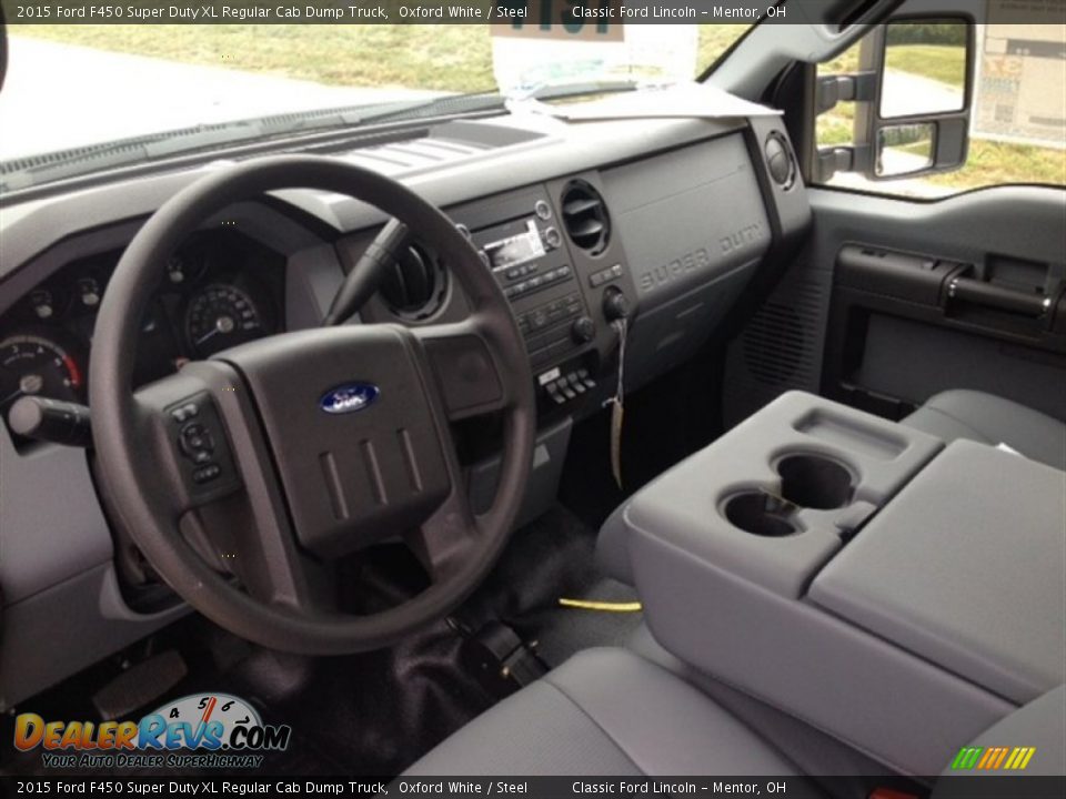 Steel Interior - 2015 Ford F450 Super Duty XL Regular Cab Dump Truck Photo #3
