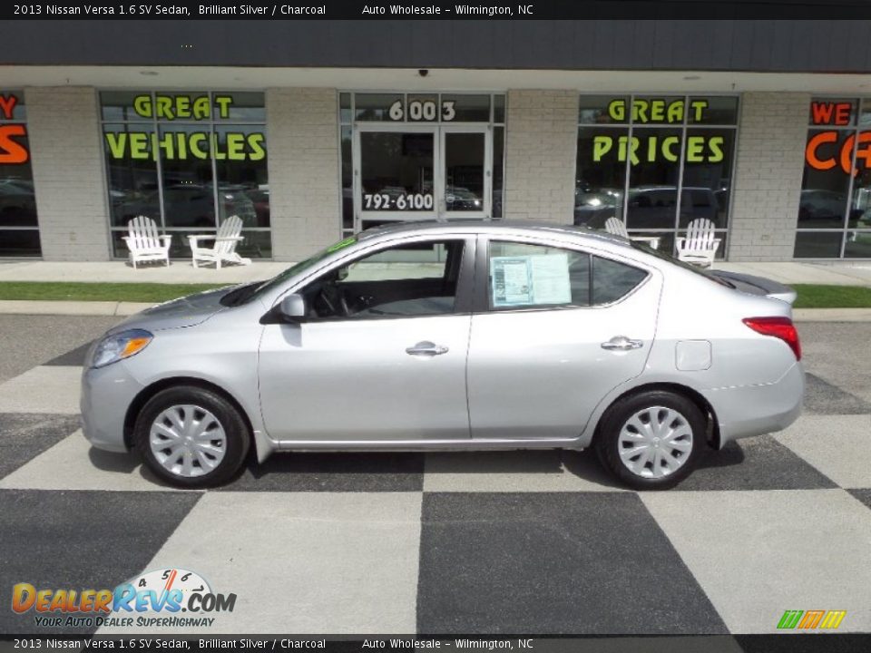 2013 Nissan Versa 1.6 SV Sedan Brilliant Silver / Charcoal Photo #1