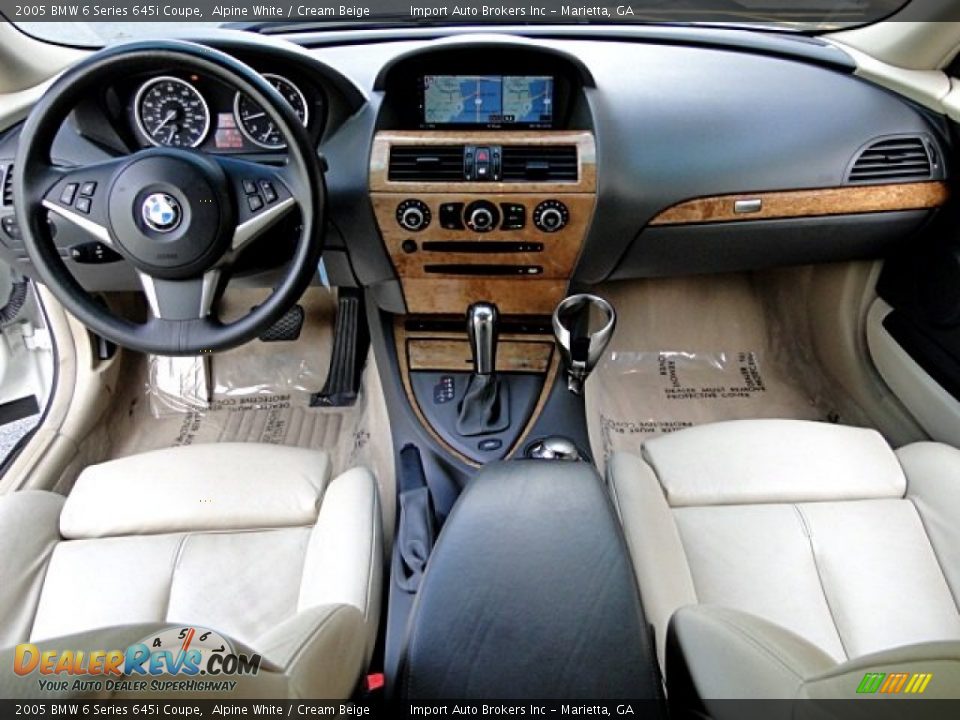 2005 BMW 6 Series 645i Coupe Alpine White / Cream Beige Photo #8