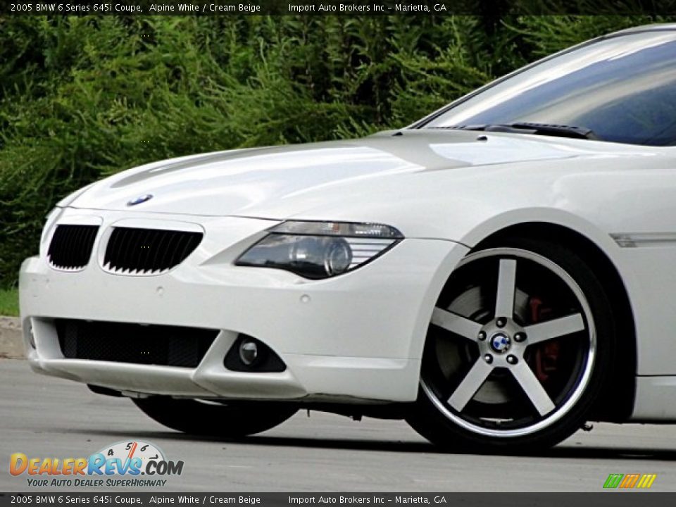 2005 BMW 6 Series 645i Coupe Alpine White / Cream Beige Photo #36