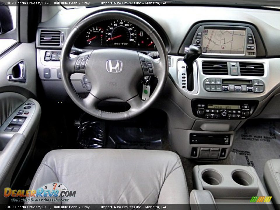 2009 Honda Odyssey EX-L Bali Blue Pearl / Gray Photo #10