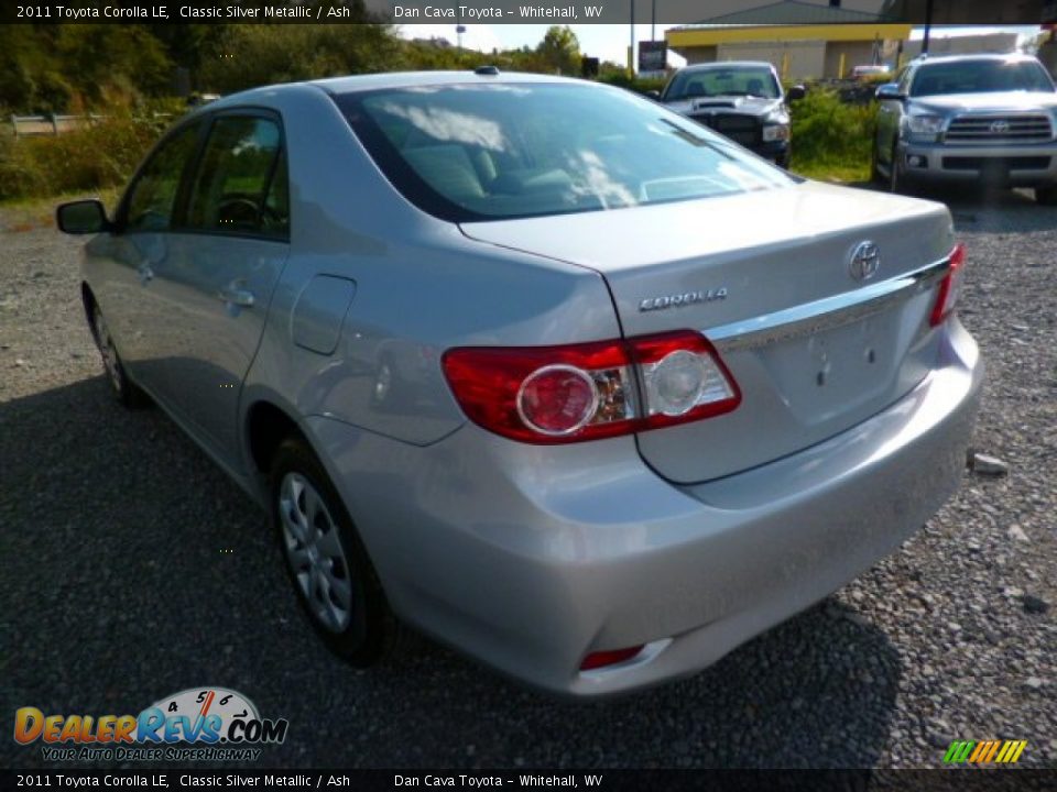 2011 Toyota Corolla LE Classic Silver Metallic / Ash Photo #4