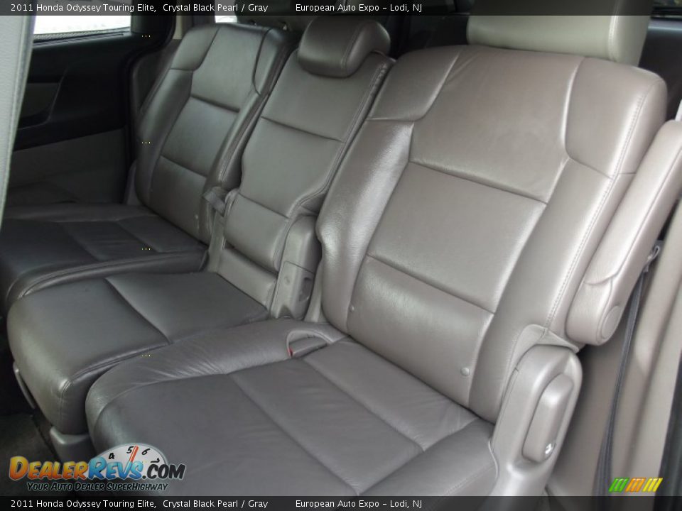 2011 Honda Odyssey Touring Elite Crystal Black Pearl / Gray Photo #10