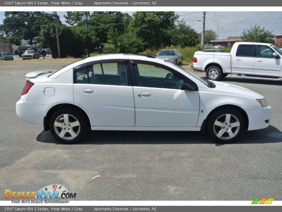 2007 Saturn ION 3 Sedan Polar White / Gray Photo #6
