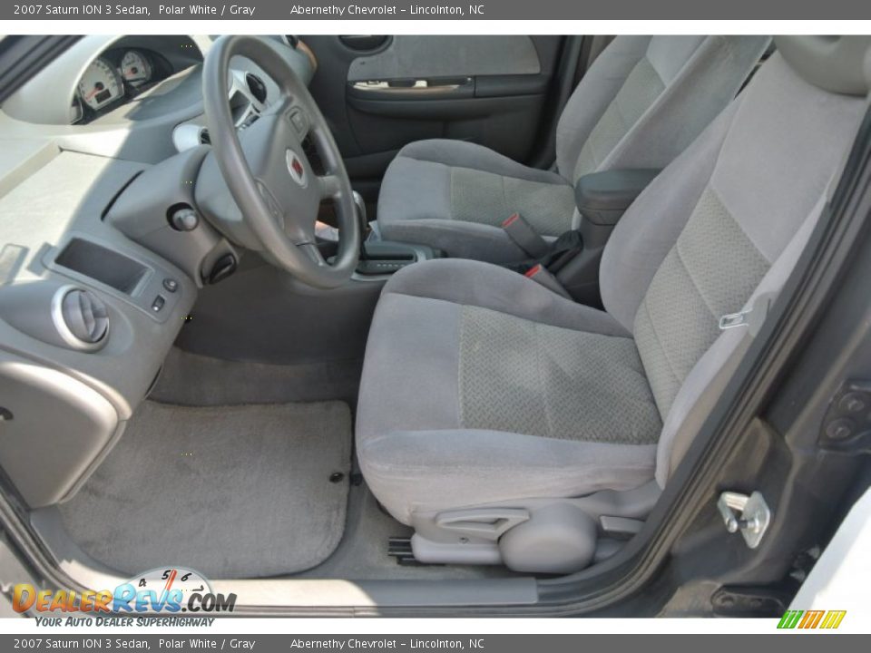 2007 Saturn ION 3 Sedan Polar White / Gray Photo #8