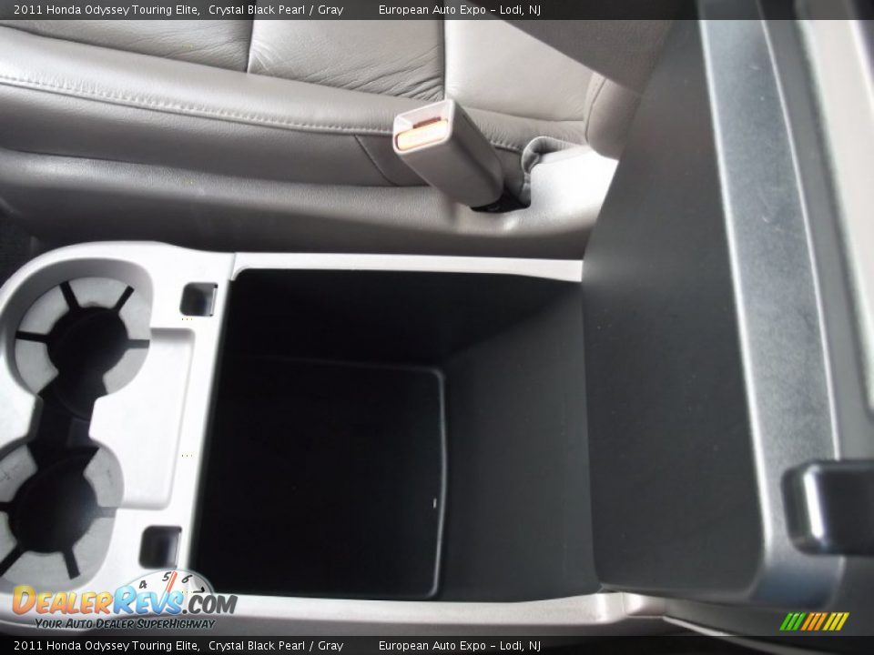 2011 Honda Odyssey Touring Elite Crystal Black Pearl / Gray Photo #22