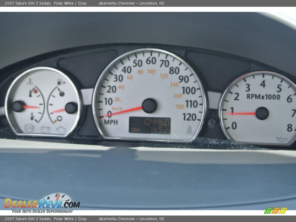 2007 Saturn ION 3 Sedan Polar White / Gray Photo #13