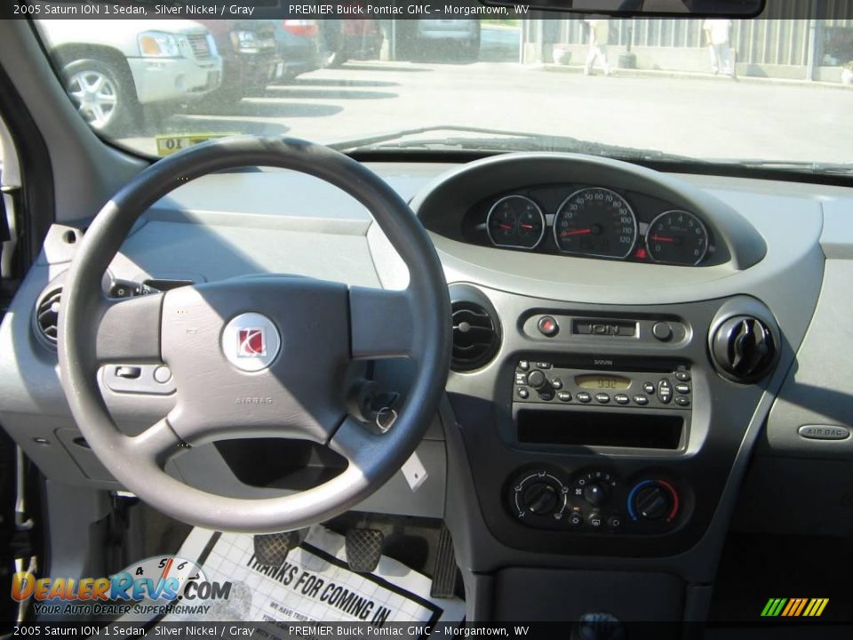 2005 Saturn ION 1 Sedan Silver Nickel / Gray Photo #9