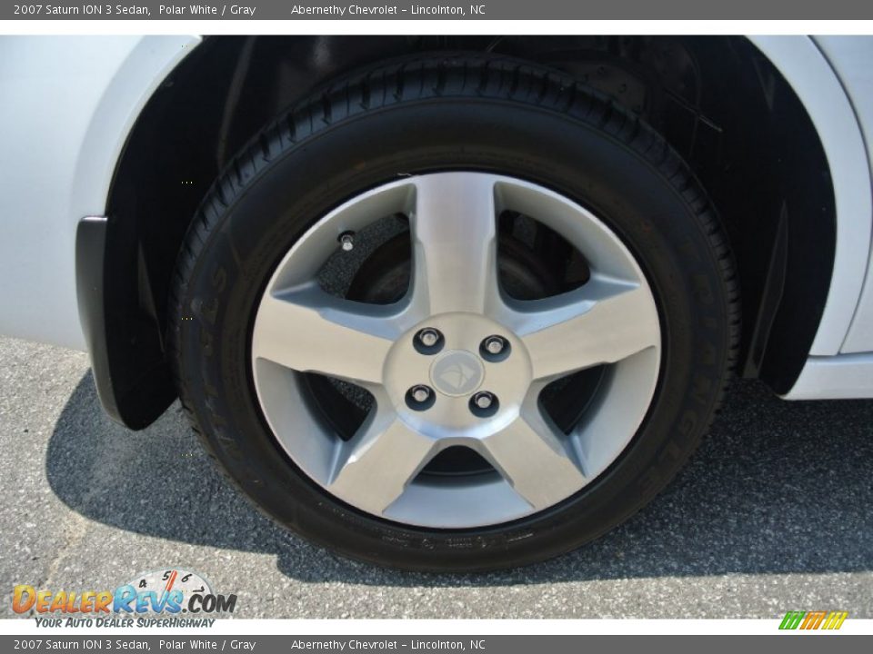 2007 Saturn ION 3 Sedan Polar White / Gray Photo #25