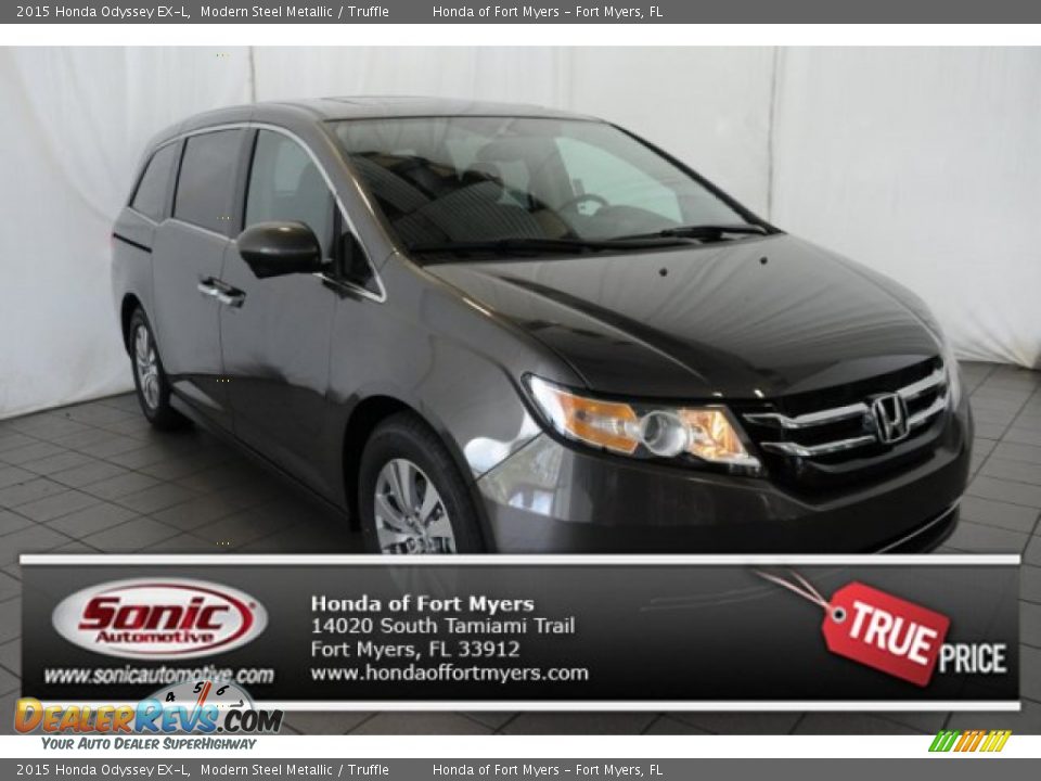 2015 Honda Odyssey EX-L Modern Steel Metallic / Truffle Photo #1